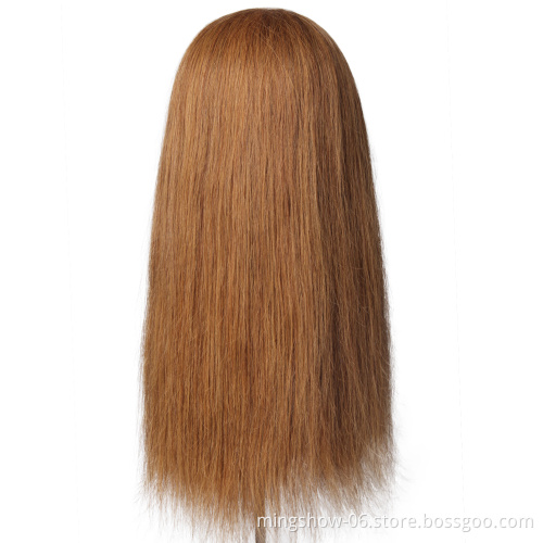 Beauty salon hairdressing training head with 100% human hair